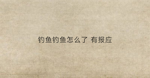 钓鱼钓鱼怎么了有报应(钓鱼报应的铁证)